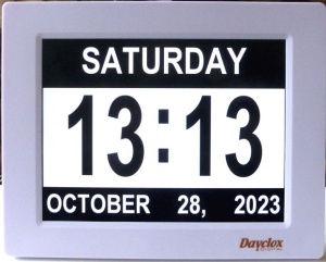 200mm (8'')  Digital Clock - 2025 White Frame