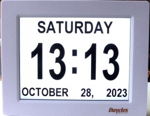 200mm (8'')  Digital Clock - 2025 White Frame